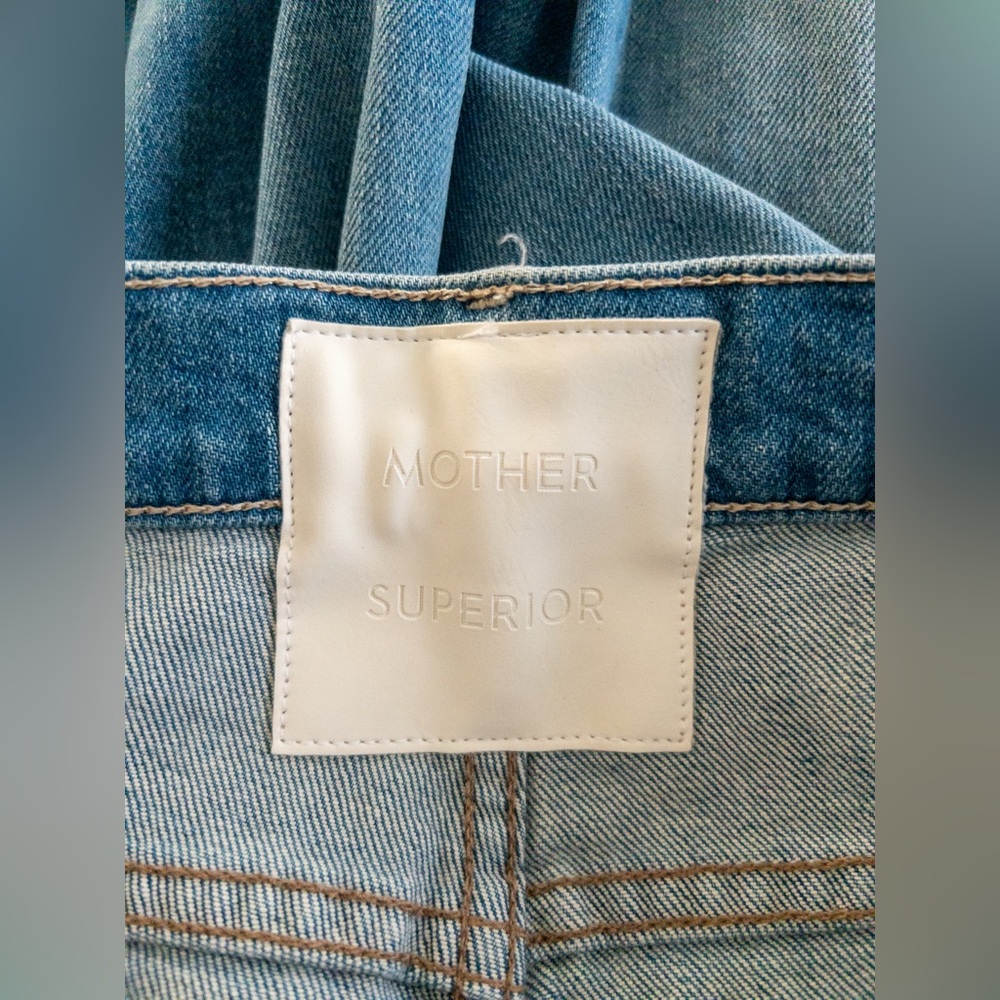 MOTHER Denim Insider Ankle Jeans Distressed Chew Hem in Destroyed Bills Size 28 - Picture 10 of 14
